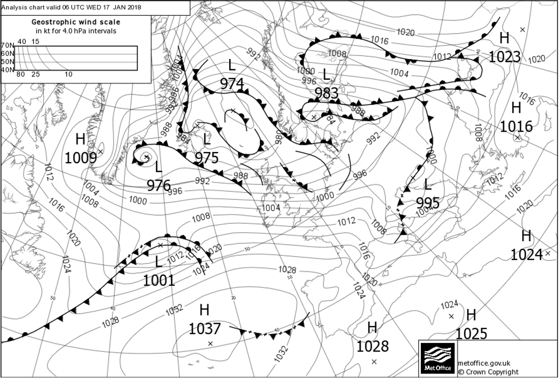 Synop chart 170600.